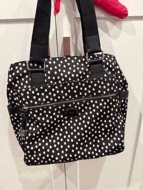 Tyler Rodan Black and White Polka Dot Shoulder Bag